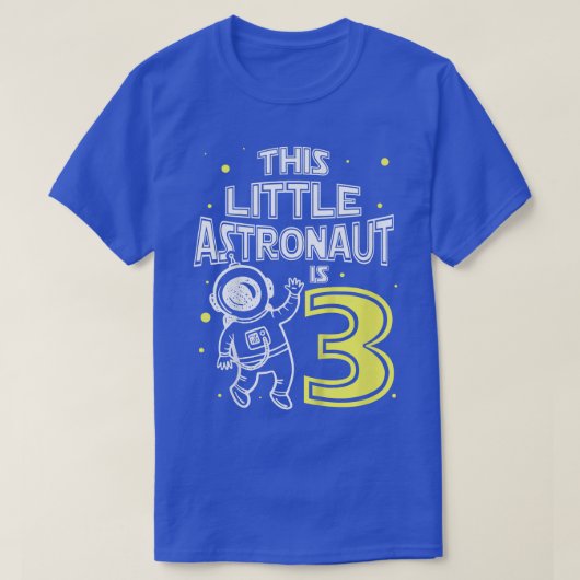 Kids This Little Astronology is 3 Birthday Party 3 Tシャツ (デザイン正面)