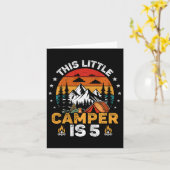 Kids This Little Camper Is 5 Year Old Camping 5th  カード (黄色い花)