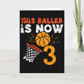 Kids This Ller Is Now 3 Sketll 3rd Birthday Bday B カード (正面)