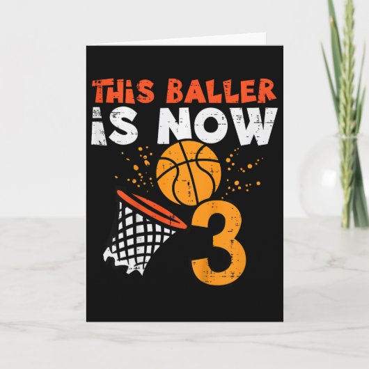 Kids This Ller Is Now 3 Sketll 3rd Birthday Bday B カード (正面)