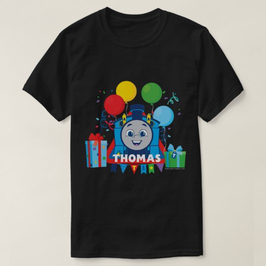 Kids Thomas & Friends -誕生日バルーン Tシャツ (デザイン正面)