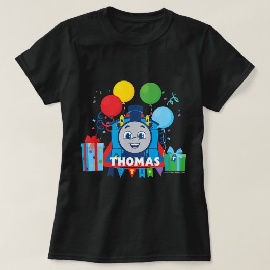 Kids Thomas & Friends -誕生日バルーン Tシャツ (デザイン正面)