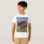Kids' tractor T-shirt, "Am I big enough to drive" Tシャツ (正面フル)