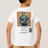 Kids' tractor T-shirt, "Am I big enough to drive" Tシャツ (裏面)