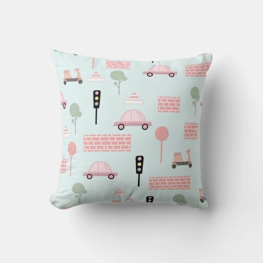 Kids Transport Decorative Pillow クッション (正面)