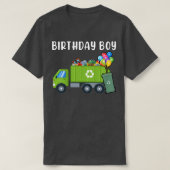 Kids Trash Bin Birthday Boy Garbage Trucks Toddler Tシャツ (デザイン正面)