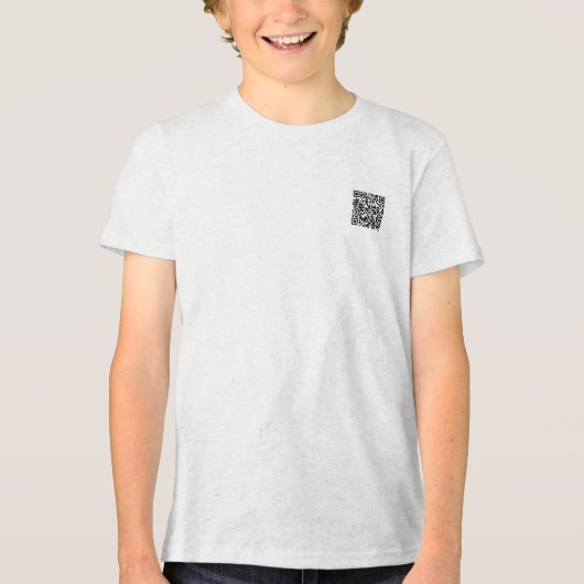 Kids Tri-Blend Shirt with Scannable QR Code Design トライブレンドＴシャツ (正面)