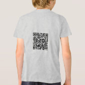 Kids Tri-Blend Shirt with Scannable QR Code Design トライブレンドＴシャツ (裏面)