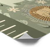 Kid's Tribal Safari Jungle Growth Chart ID1260 ポスター (角)