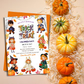 Kids Trick or Treat Halloween Party Spooky Costume 招待状