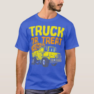 Kids Truck Or Treat Pumpkins Toddler Boys Hallowee Tシャツ