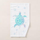 Kids Turtle Under The Sea Watercolor  バスタオルセット (ハンドタオル)