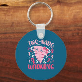 Kids Two-nado Warning 2nd Birthday Nk Tornado Birt キーホルダー (正面)