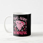 Kids Two-nado Warning 2nd Birthday Nk Tornado Birt コーヒーマグカップ (左)