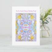 Kids Unicorn Birthday Invitation 招待状 (スタンド正面)