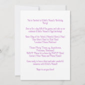 Kids Unicorn Birthday Invitation 招待状 (裏面)