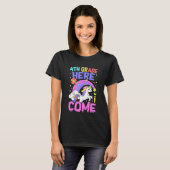Kids Unicorn  Teacher Students 4th Grade Back To S Tシャツ (正面フル)