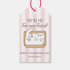 Kids Valentine Gift Tag Cute Cat ギフトタグ