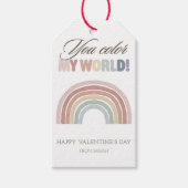 Kids Valentine Rainbow Classroom Valentine  ギフトタグ (正面)