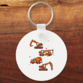 Kids Valentines Day Construction Trucks Boys Kids  キーホルダー (正面)