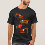 Kids Valentines Day Construction Trucks Boys Kids Tシャツ (正面)