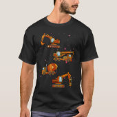 Kids Valentines Day Construction Trucks Funny Boys Tシャツ (正面)