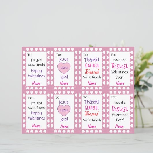 Kids Valentines Sheet of Eight (スタンド正面)