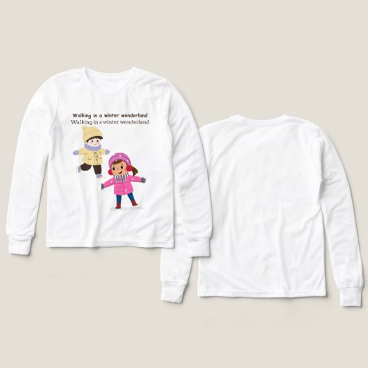 Kids walking in the winter wonderland (デザイン 正面＆背面)