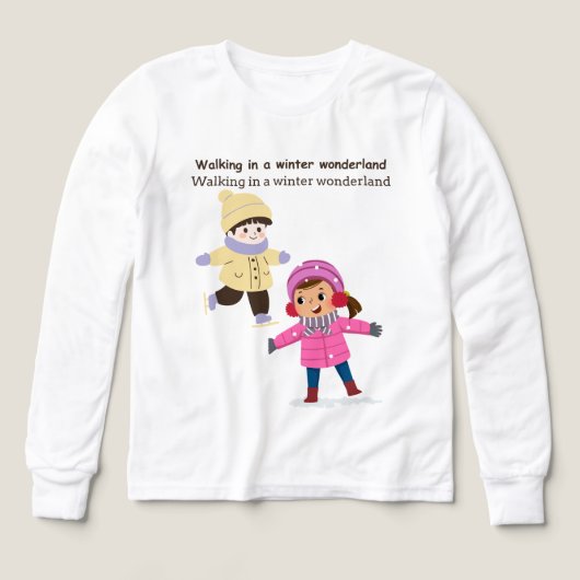 Kids walking in the winter wonderland (デザイン正面)