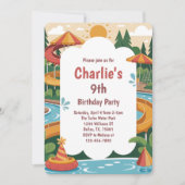 Kids Water Park Summer Birthday Party 招待状 (正面)