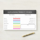 Kids Weekly Chores Post-It Notes ポストイット (デスク)