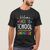 Kids Welcome Back To School Second Grade Vibes Stu Tシャツ (正面)
