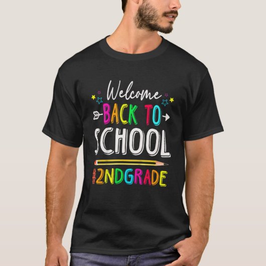Kids Welcome Back To School Second Grade Vibes Stu Tシャツ (正面)