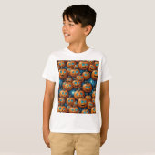 Kids Whimsical Pumpkin Halloween T-Shirt Tシャツ (正面フル)