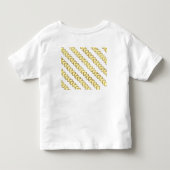 Kids White Tee with Modern Teal Geometric トドラーTシャツ (裏面)