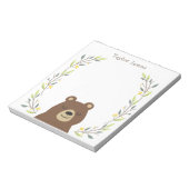 Kids Woodland Bearメモ帳 ノートパッド (回転)