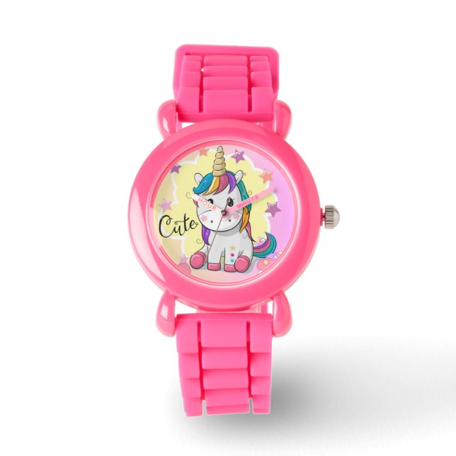 kids wristwatch unicorn design 腕時計 (正面)
