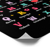 Kids You Are Letters Alphabet Abcs School Student ポスター (角)