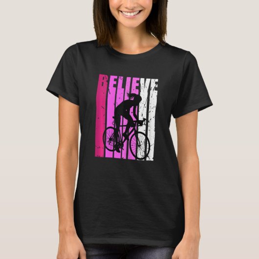Kids Youth Cycling Life Pink Inspiring Loves Bikes Tシャツ (正面)