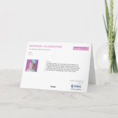 KidsArt for CHOC -誕生祝い サンキューカード (裏面)