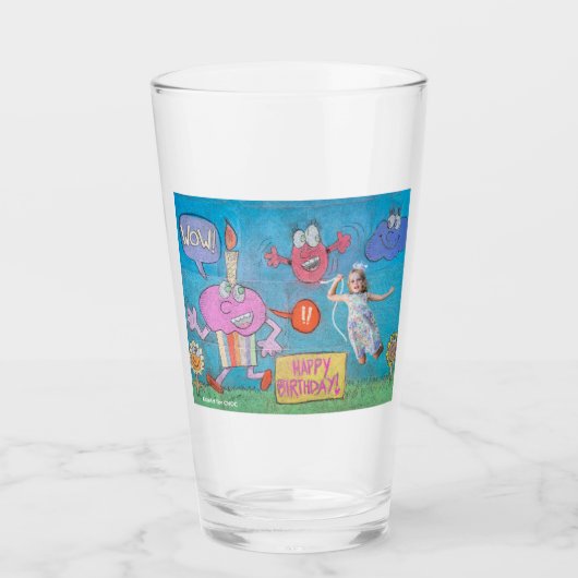 KidsArt for CHOC -誕生祝い タンブラーグラス (正面)