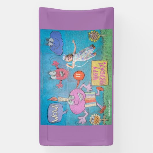 KidsArt for CHOC -誕生祝い 横断幕 (縦)