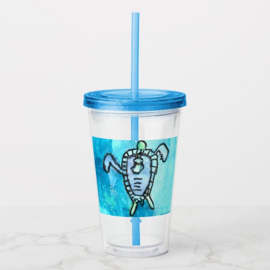 KidsArt for CHOC - Sea Turtle アクリルタンブラー (正面)