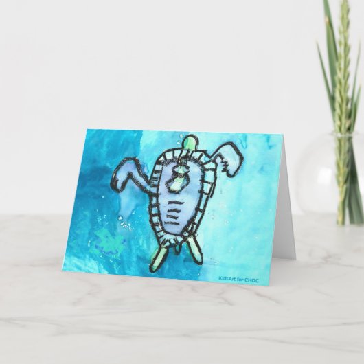 KidsArt for CHOC - Sea Turtle ノートカード (正面)
