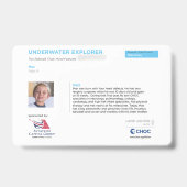 KidsArt for CHOC - Underwater Explorer バッジ (裏面)