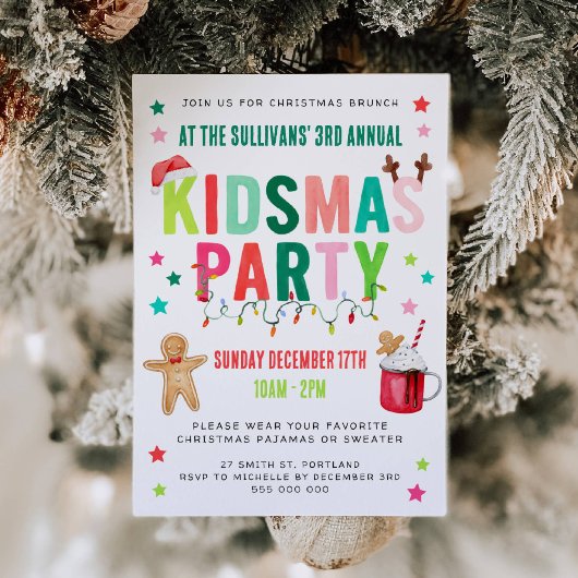 Kidsmas Christmas Party Invitation 招待状