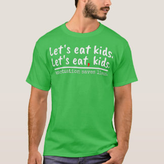 KidsTeacher 食べ Footmarクラスおもしろいで次のように言う Tシャツ