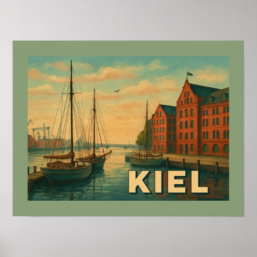 Kiel Germany City Art ポスター (正面)