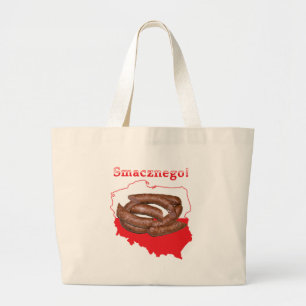 Kielbasa Smacznegoのポーランドの地図 ラージトートバッグ