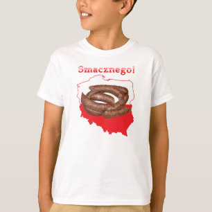 Kielbasa Smacznegoのポーランドの地図 Tシャツ